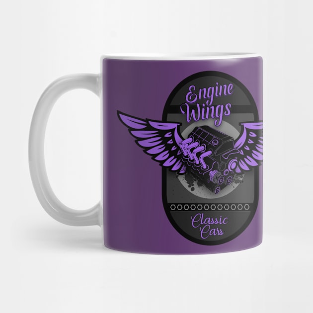 Engine Wings Purple Dream by CTShirts